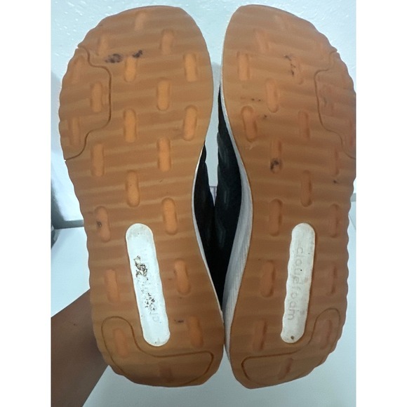 Adidas Running Shoes Mens Size 9.5 Black Cloudfoam Sneakers - Picture 2 of 7